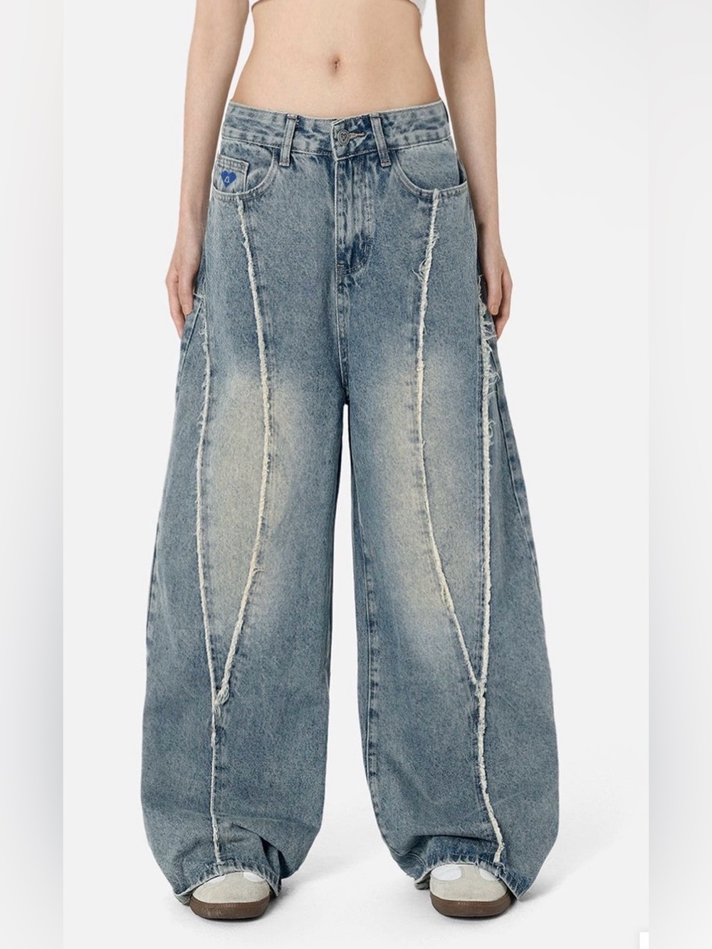 Aelfric Eden Baggy Fringe Jeans NWT